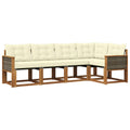 Outdoor-Sofagarnitur mit Kissen 5 pcs Natur und Creme