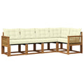 Outdoor-Sofagarnitur mit Kissen 5 pcs Natur und Creme