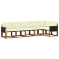 Outdoor-Sofagarnitur mit Kissen 6 pcs Natur und Creme
