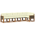 Outdoor-Sofagarnitur mit Kissen 6 pcs Natur und Creme