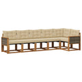 Outdoor-Sofagarnitur mit Kissen 6 pcs Natur und Beige