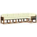 Outdoor-Sofagarnitur mit Kissen 6 pcs Natur und Creme