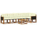 Outdoor-Sofagarnitur mit Kissen 7 pcs Natur und Creme