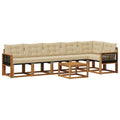 Outdoor-Sofagarnitur mit Kissen 7 pcs Natur und Beige