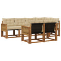 Outdoor-Sofagarnitur mit Kissen 7 pcs Natur und Beige