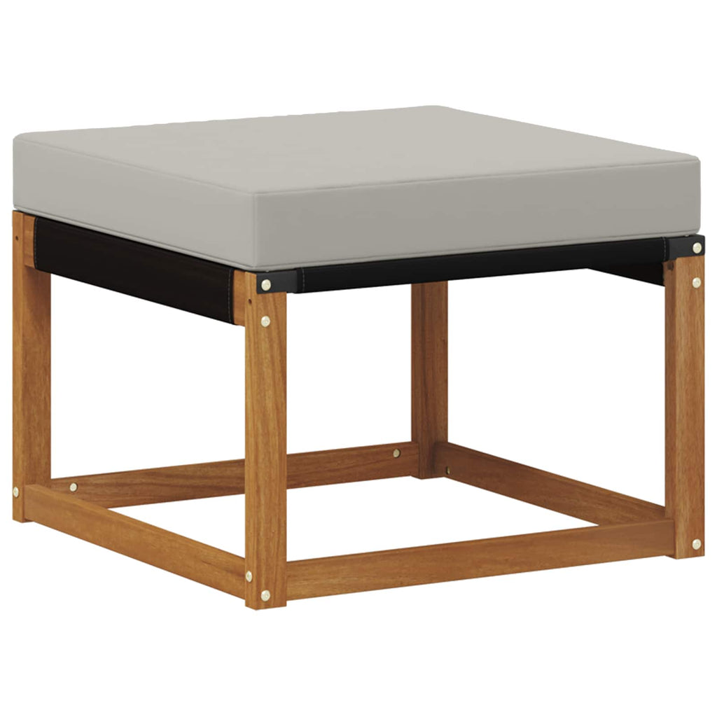 Outdoor-Sofagarnitur mit Kissen 6 pcs Natürlich und Hellgrau