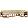 Outdoor-Sofagarnitur mit Kissen 8 pcs Natur und Beige