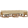 Outdoor-Sofagarnitur 9 pcs Natur und Beige