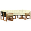 Outdoor-Sofagarnitur 6 pcs Natur und Creme