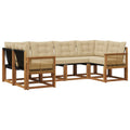 Outdoor-Sofagarnitur 6 pcs Natur und Beige
