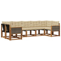 Outdoor-Sofagarnitur mit Kissen 7 pcs Natur und Beige