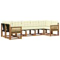 Outdoor-Sofagarnitur 7 pcs Natur und Creme