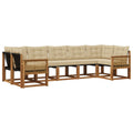 Outdoor-Sofagarnitur 7 pcs Natur und Beige