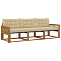Outdoor-Sofagarnitur mit Kissen 3 pcs Natur und Beige