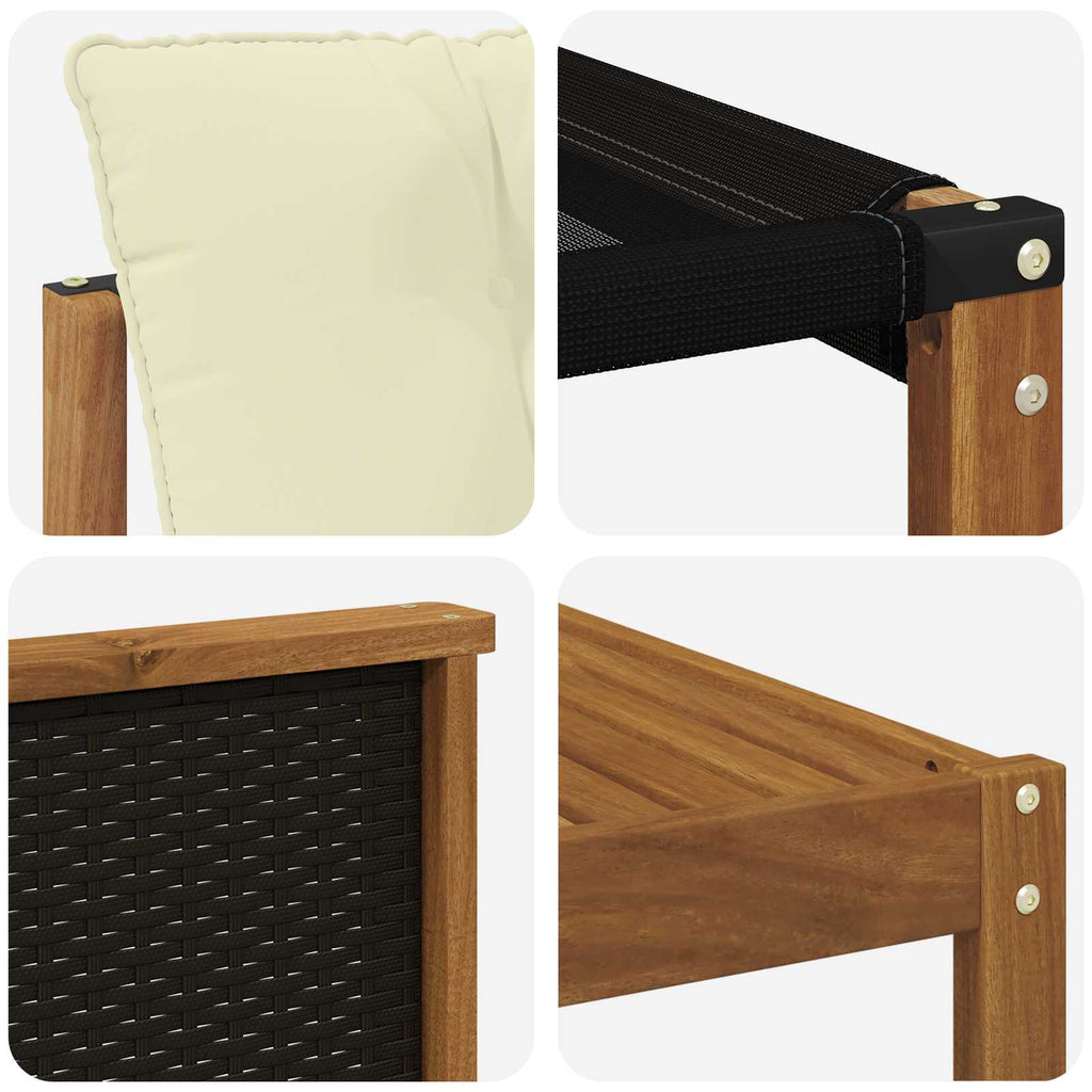Outdoor-Sofagarnitur mit Kissen 8 pcs Natur und Creme