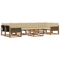 Outdoor-Sofagarnitur mit Kissen 8 pcs Natur und Beige