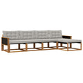 Outdoor-Sofagarnitur mit Kissen 5 pcs Natürlich und Hellgrau