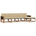 Outdoor-Sofagarnitur mit Kissen 5 pcs Natur und Beige