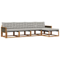 Outdoor-Sofagarnitur mit Kissen 5 pcs Natürlich und Hellgrau
