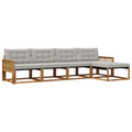 Outdoor-Sofagarnitur mit Kissen 5 pcs Natürlich und Hellgrau