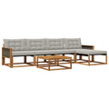 Outdoor-Sofagarnitur mit Kissen 6 pcs Natürlich und Hellgrau