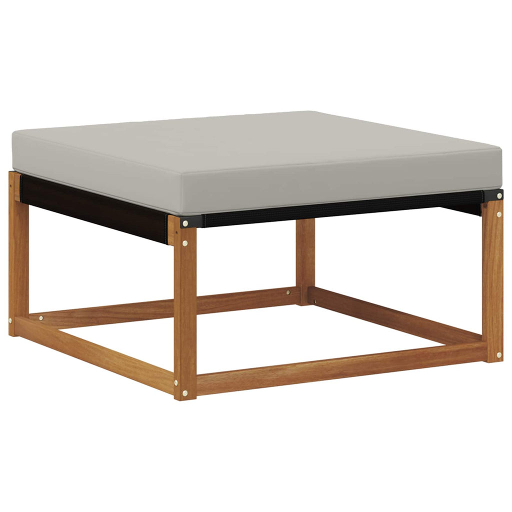 Outdoor-Sofagarnitur mit Kissen 6 pcs Natürlich und Hellgrau