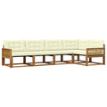 Outdoor-Sofagarnitur mit Kissen 5 pcs Natur und Creme