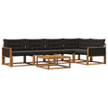 Outdoor-Sofagarnitur mit Kissen 6 pcs Natürlich und Schwarz