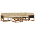 Outdoor-Sofagarnitur mit Kissen 6 pcs Natur und Beige