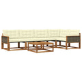 Outdoor-Sofagarnitur mit Kissen 6 pcs Natur und Creme