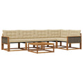 Outdoor-Sofagarnitur mit Kissen 6 pcs Natur und Beige