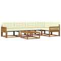 Outdoor-Sofagarnitur mit Kissen 6 pcs Natur und Creme