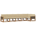 Outdoor-Sofagarnitur mit Kissen 6 pcs Natur und Beige