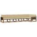 Outdoor-Sofagarnitur mit Kissen 6 pcs Natur und Beige