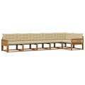 Outdoor-Sofagarnitur mit Kissen 6 pcs Natur und Beige