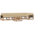 Outdoor-Sofagarnitur mit Kissen 7 pcs Natur und Beige