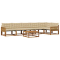 Outdoor-Sofagarnitur mit Kissen 7 pcs Natur und Beige