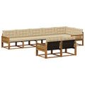 Outdoor-Sofagarnitur mit Kissen 8 pcs Natur und Beige