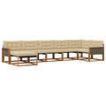 Outdoor-Sofagarnitur mit Kissen 7 pcs Natur und Beige