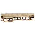 Outdoor-Sofagarnitur mit Kissen 7 pcs Natur und Beige