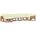 Outdoor-Sofagarnitur mit Kissen 7 pcs Natur und Creme