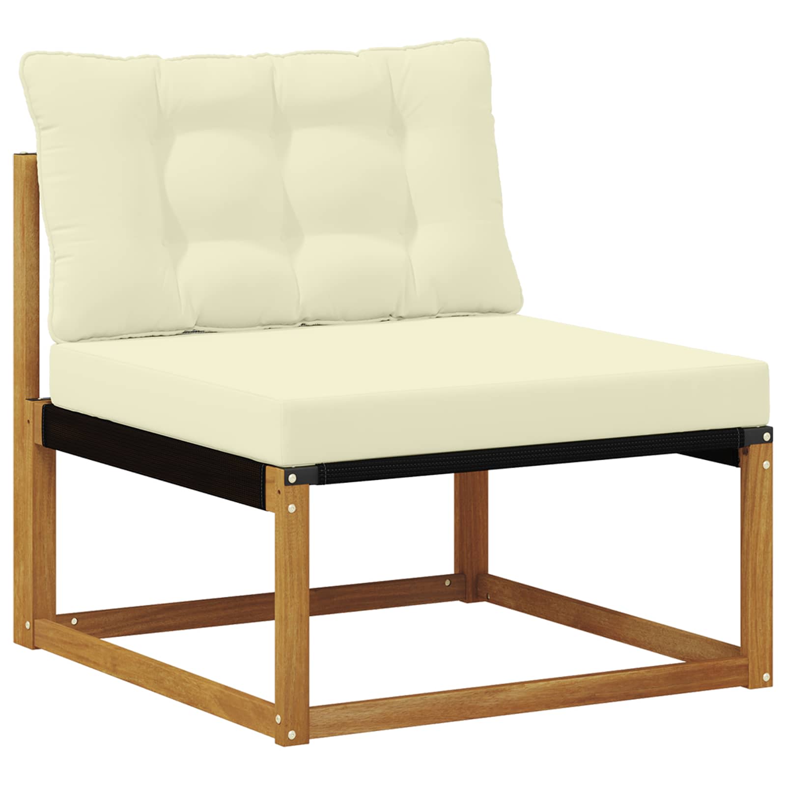 Outdoor-Sofagarnitur mit Kissen 7 pcs Natur und Creme