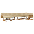 Outdoor-Sofagarnitur mit Kissen 7 pcs Natur und Beige