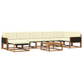Outdoor-Sofagarnitur 8 pcs Natur und Creme Massivholz Akazie