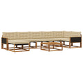 Outdoor-Sofagarnitur 8 pcs Natur und Beige Massivholz Akazie