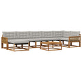 Outdoor-Sofagarnitur mit Kissen 8 pcs Natürlich und Hellgrau