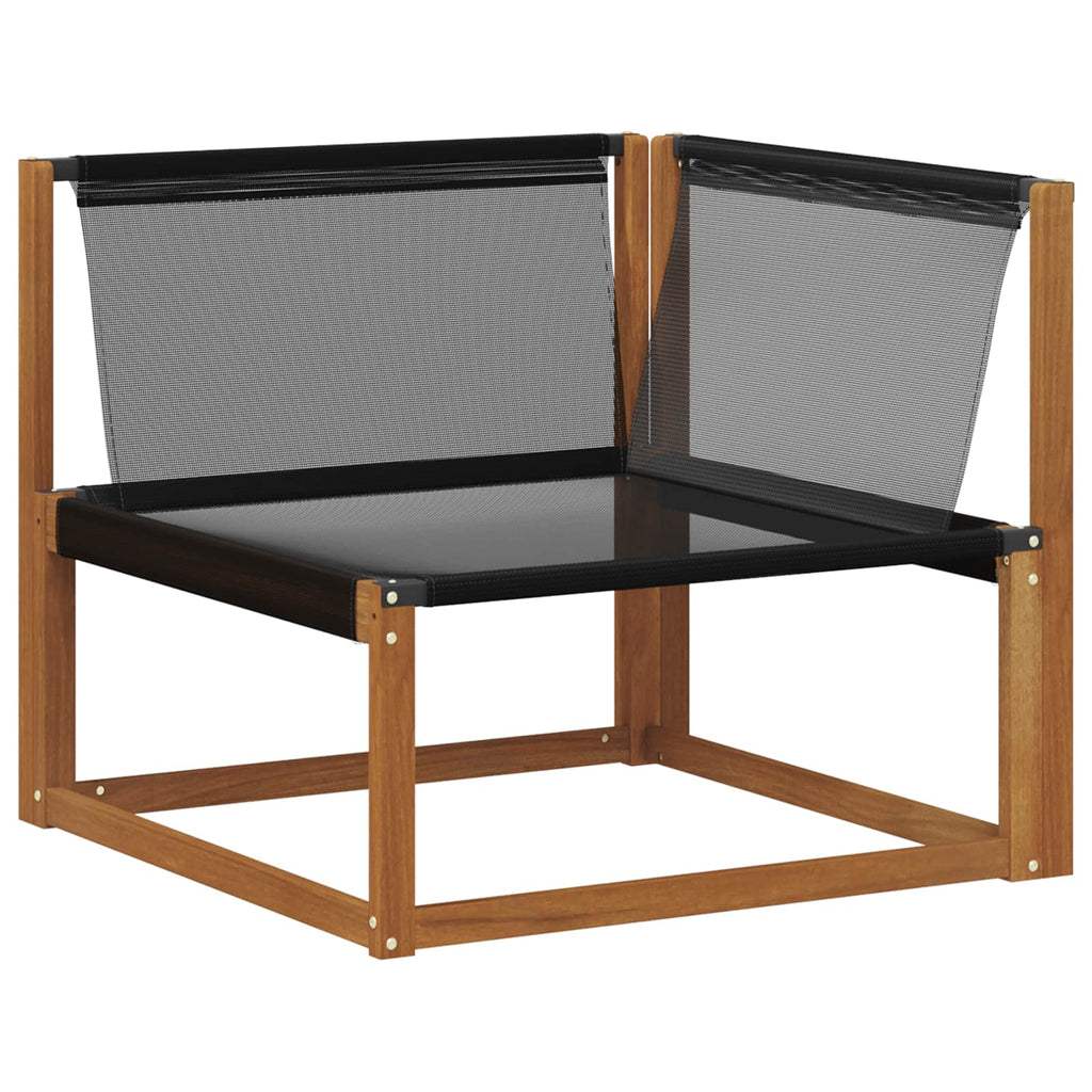 Outdoor-Sofagarnitur mit Kissen 8 pcs Natürlich und Schwarz