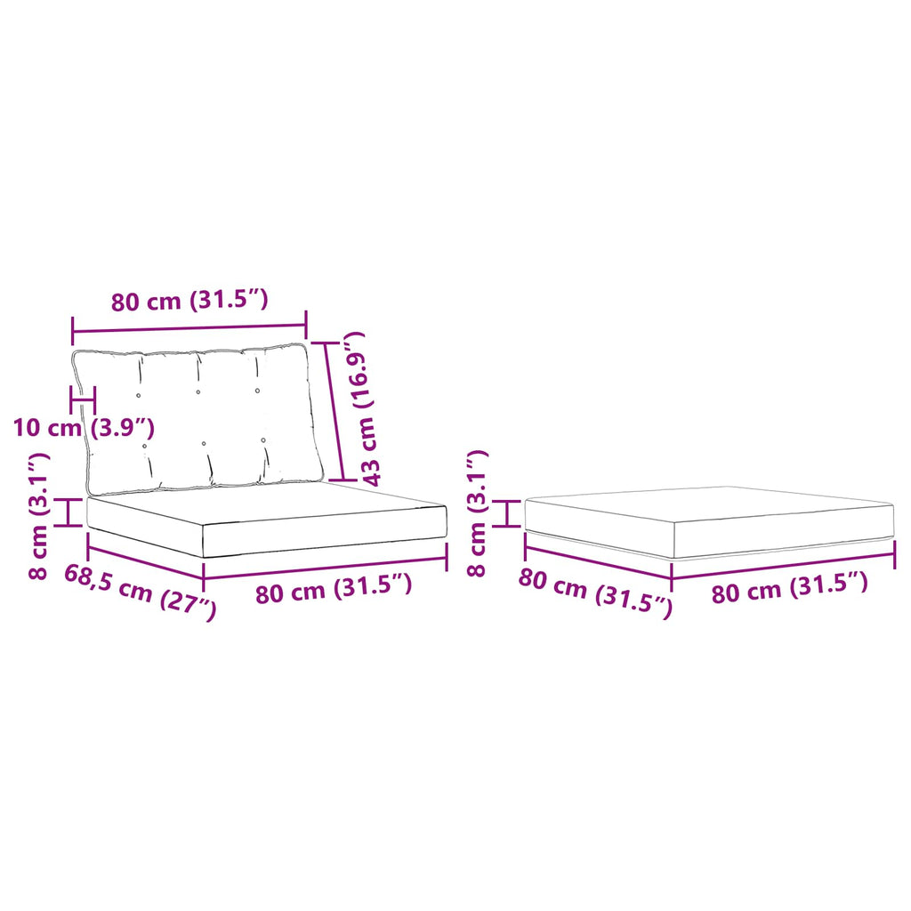 Outdoor-Sofagarnitur mit Kissen 6 pcs Natürlich und Schwarz