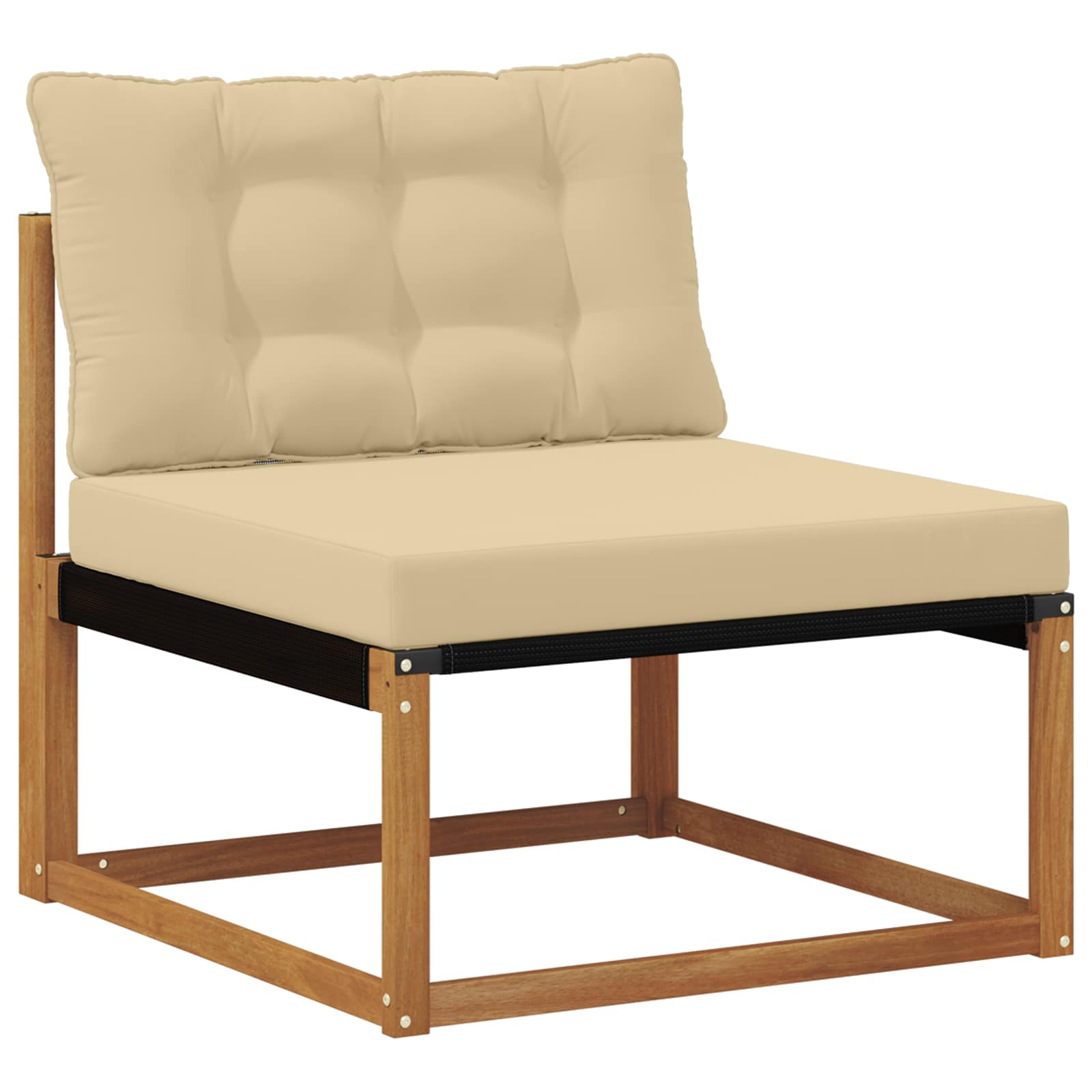 Outdoor-Sofagarnitur mit Kissen 6 pcs Natur und Beige