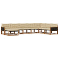 Outdoor-Sofagarnitur mit Kissen 8 pcs Natur und Beige
